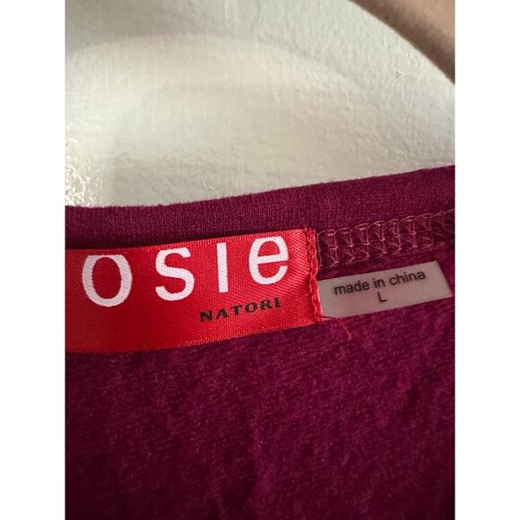 JOSIE NATORI Fireside Lounge Soft Stretchy Pajama 2-Piece Set - Sz Large - Picture 2 of 4